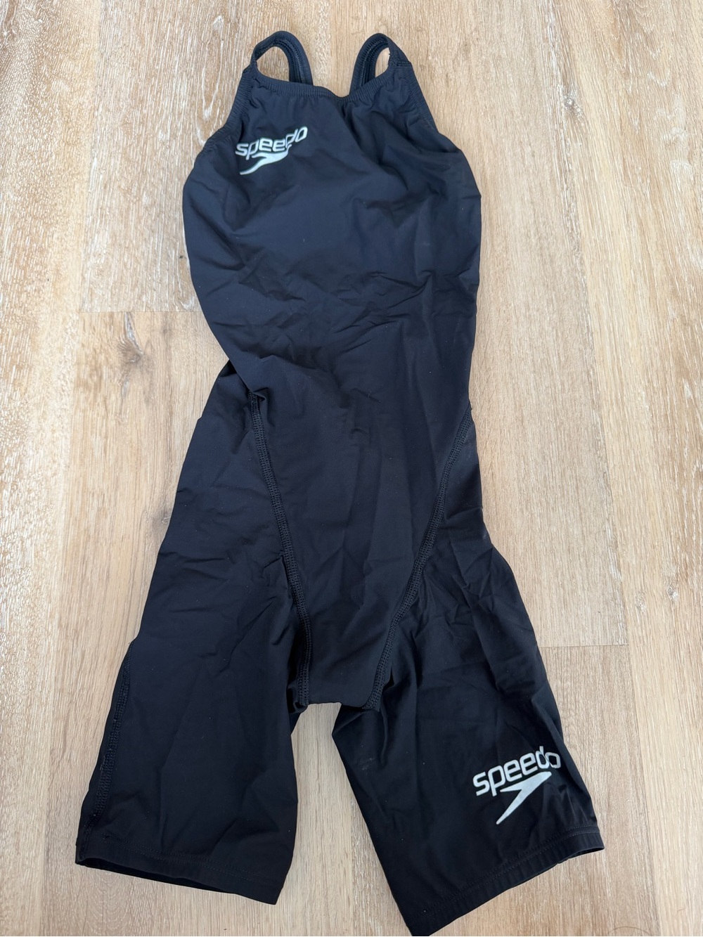 Speedo Black Competitive One-Piece Jammer Swimsuit 140vm